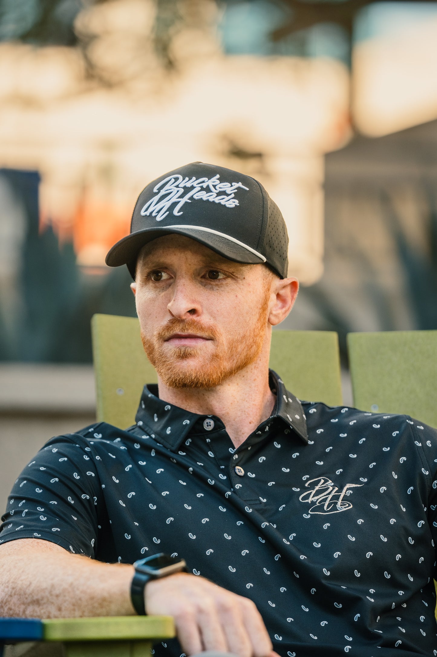 Classic Script 6-Panel Black Hat