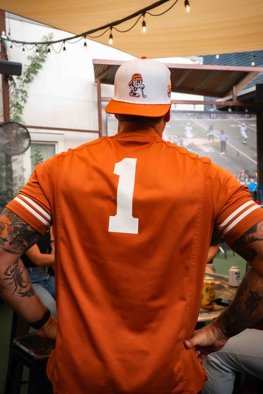 Game Day White & Burnt Orange Hat