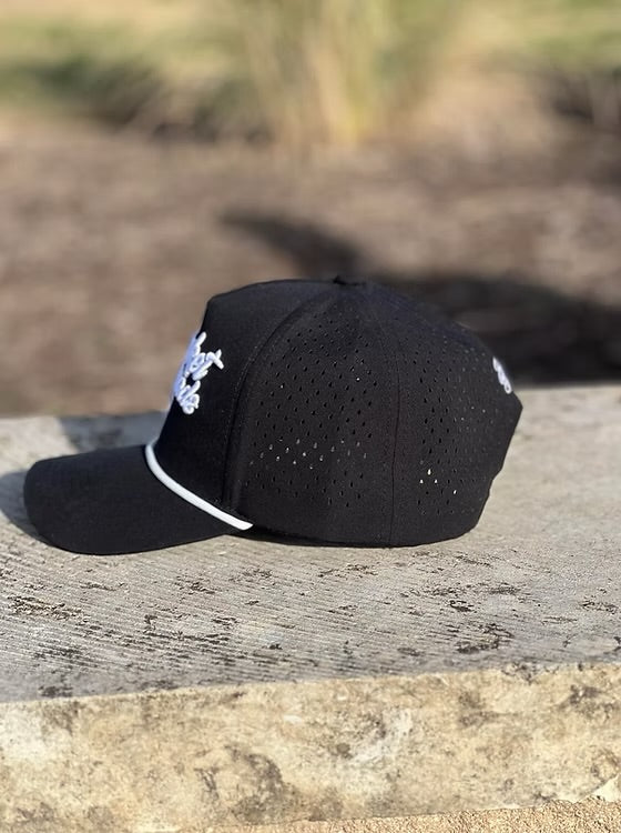 Classic Script 6-Panel Black Hat
