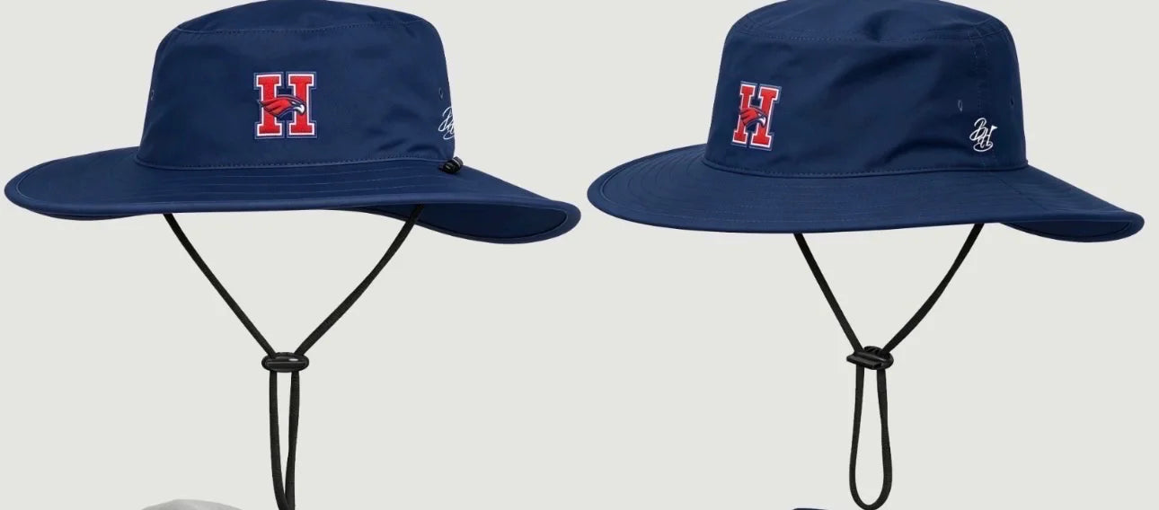 Hays High School Athletics navy bucket hats