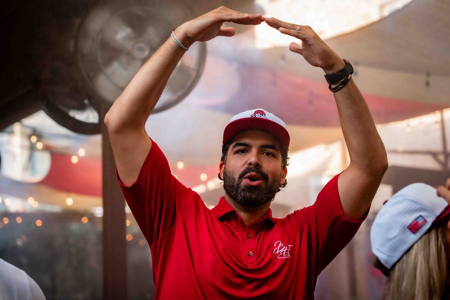 Game Day White & Crimson Hat