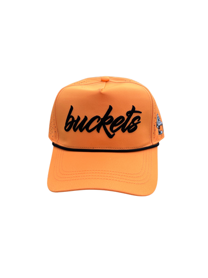 Neon Orange Classic Script 6-Panel Hat