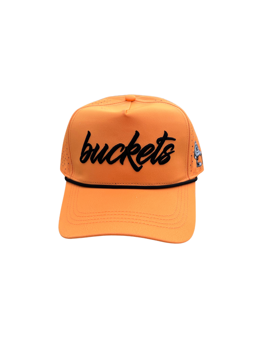Neon Orange Classic Script 6-Panel Hat