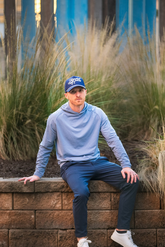 Classic Script 6-Panel Navy Hat