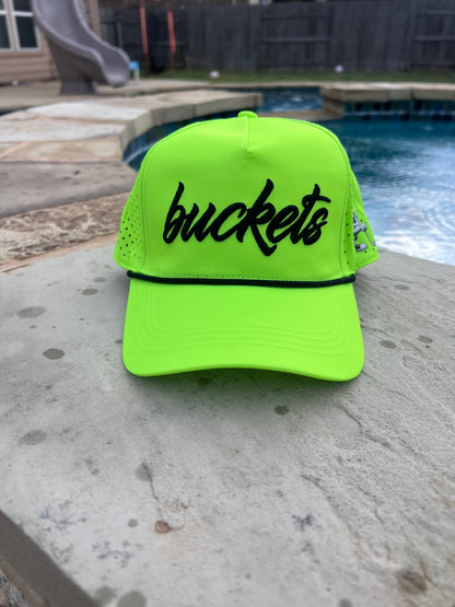 Neon Yellow Classic Script 6-Panel Hat