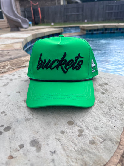 Neon Verde Classic Script 6-Panel Hat