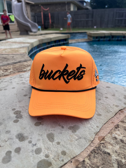 Neon Orange Classic Script 6-Panel Hat