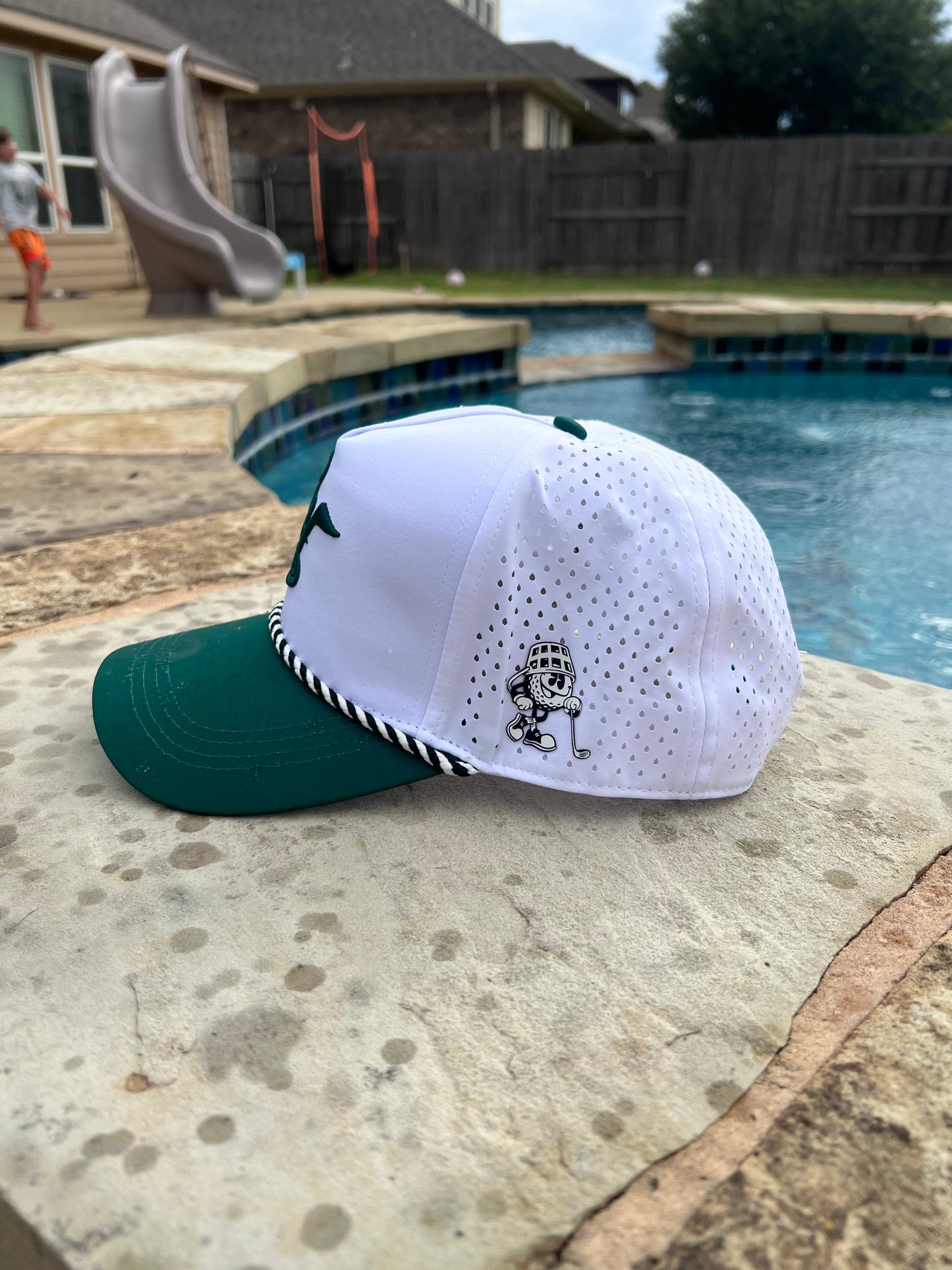 Dark Green & White Classic BH 6-Panel Hat