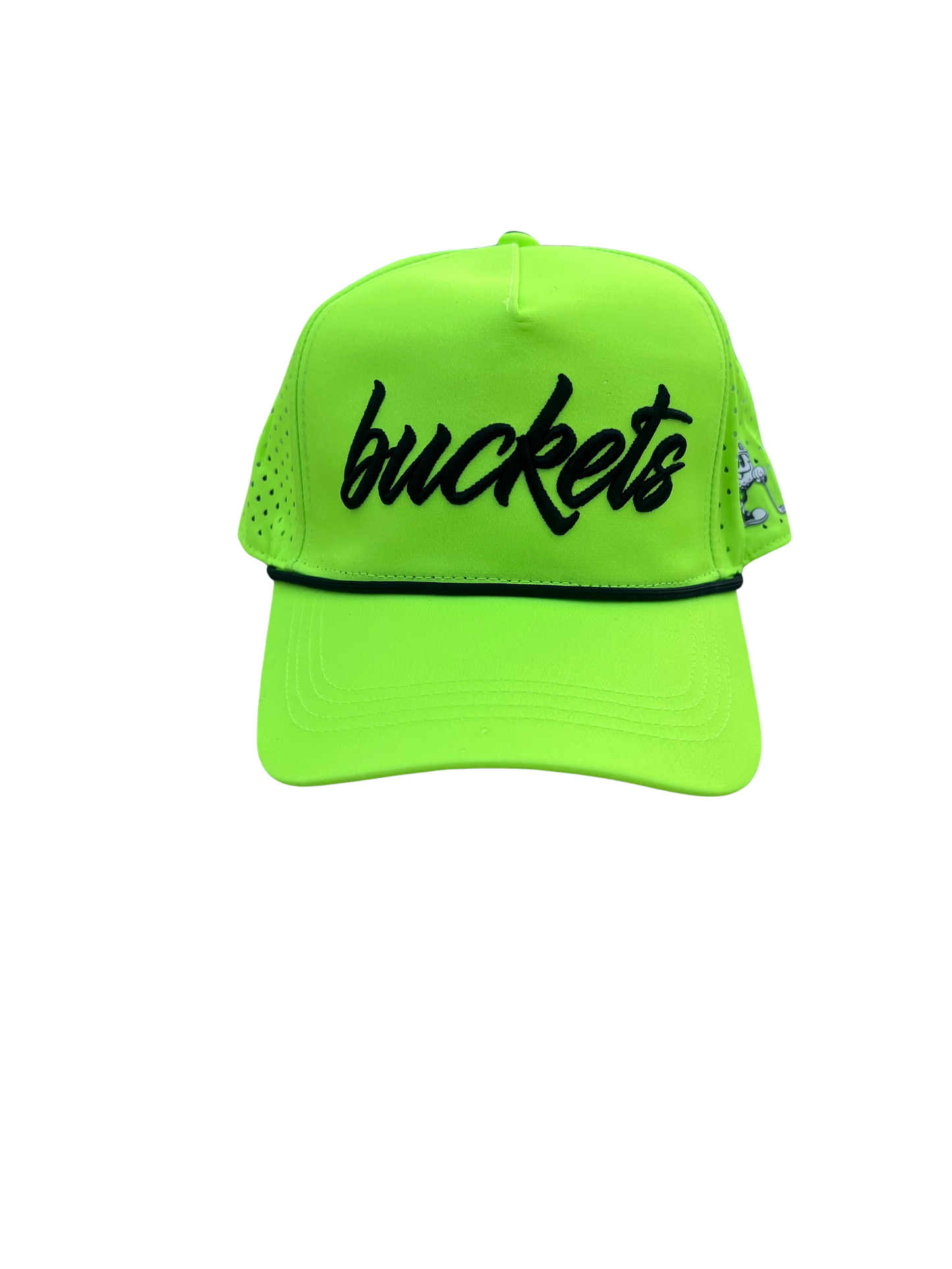 Neon Yellow Classic Script 6-Panel Hat