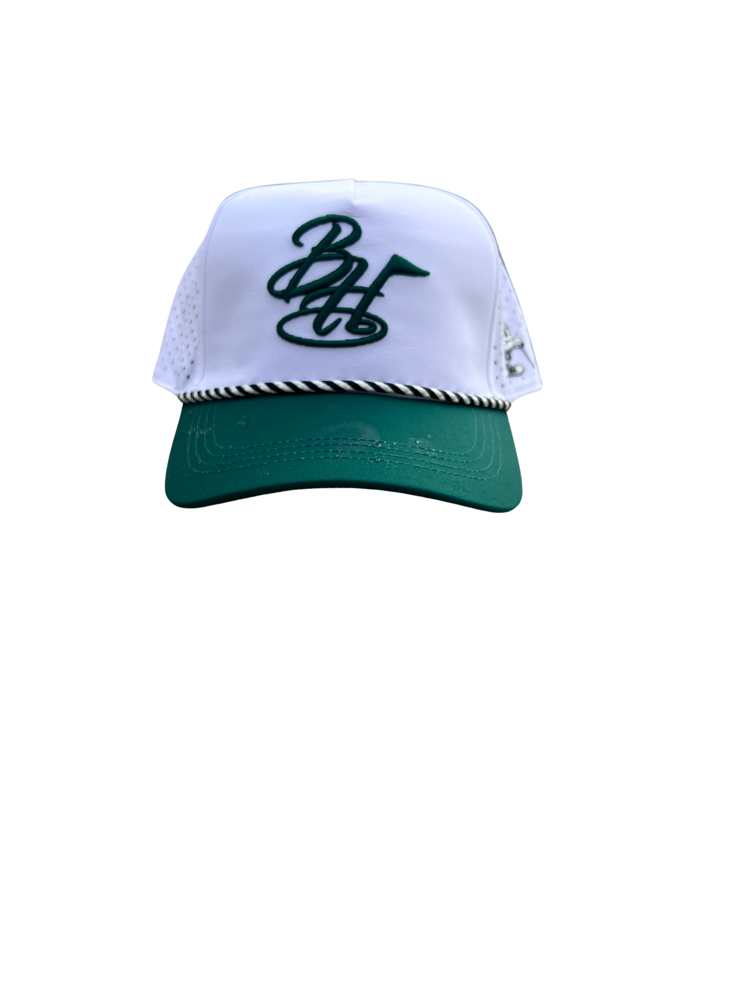 Dark Green & White Classic BH 6-Panel Hat