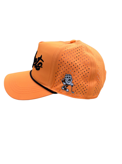 Neon Orange Classic Script 6-Panel Hat