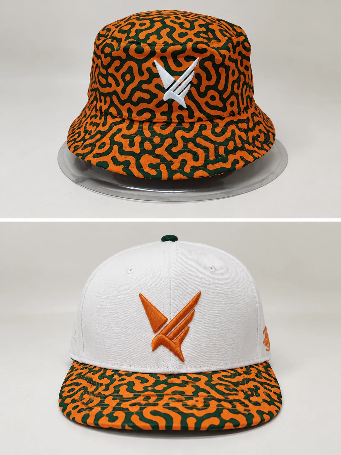 Priority Tax Relief custom bucket hat and cap collection with bird logos