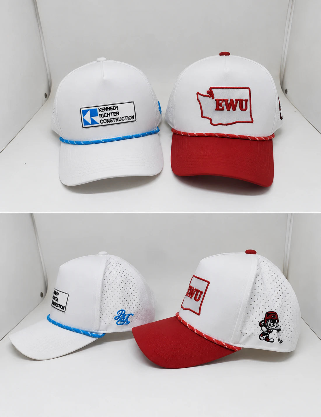 Priority Tax Relief and Kennedy Richter Construction custom hat samples
