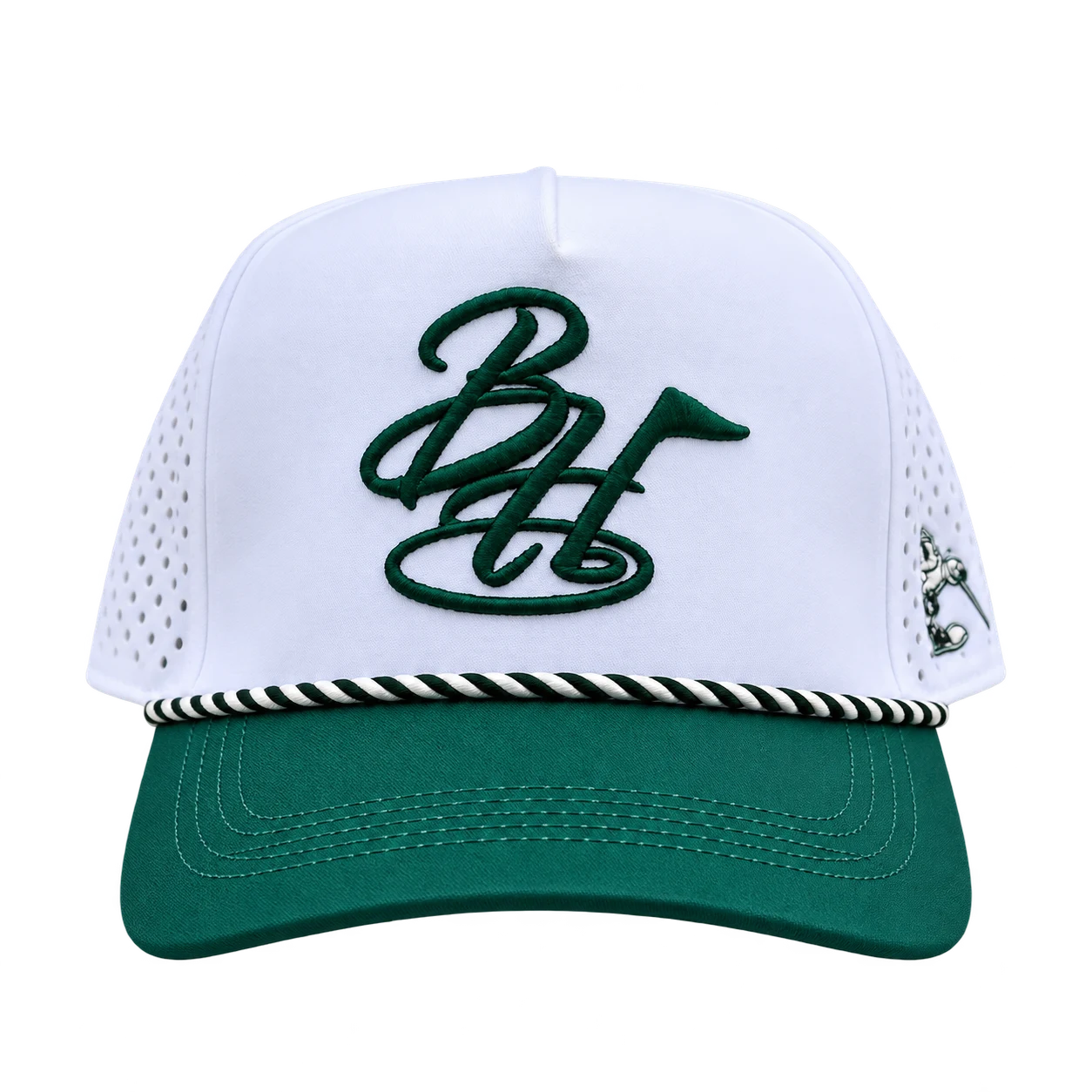 Dark Green & White Classic BH 6-Panel Hat